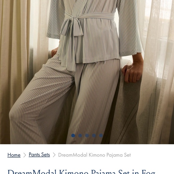 DreamModal Kimono Pajama Set in Fog - Picture 5 of 5